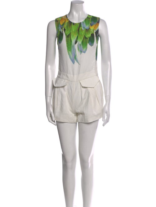 Longchamp Graphic Print Crew Neck Romper