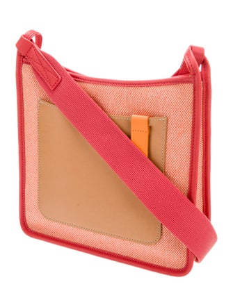 Longchamp Canvas Messenger Bag