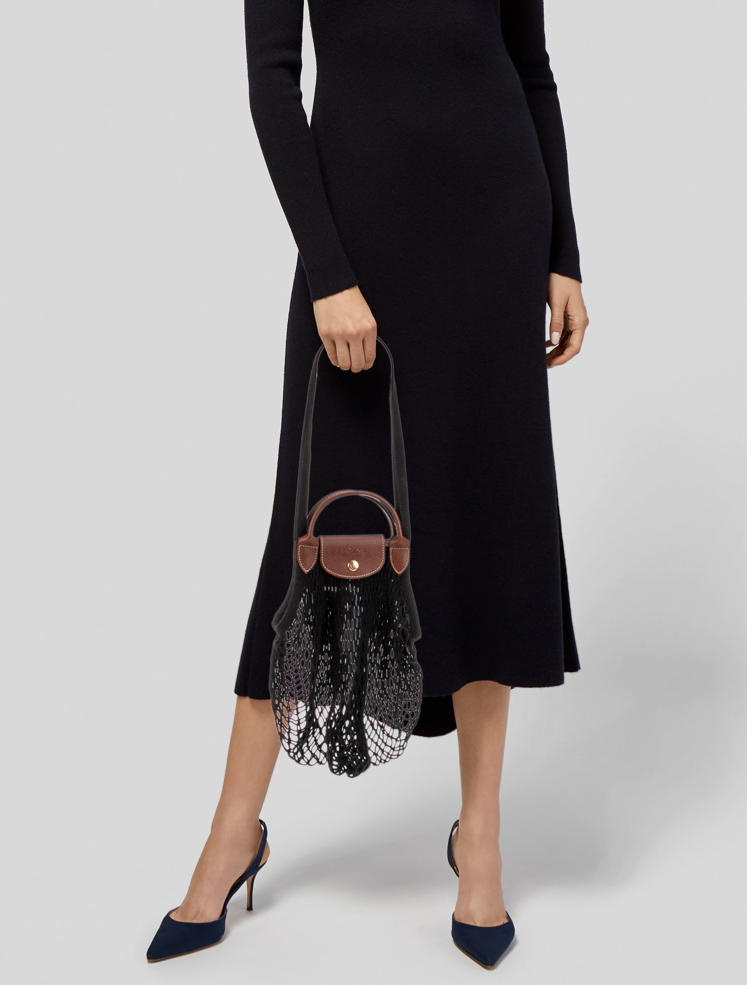 Longchamp x filt Mesh Top Handle Bag