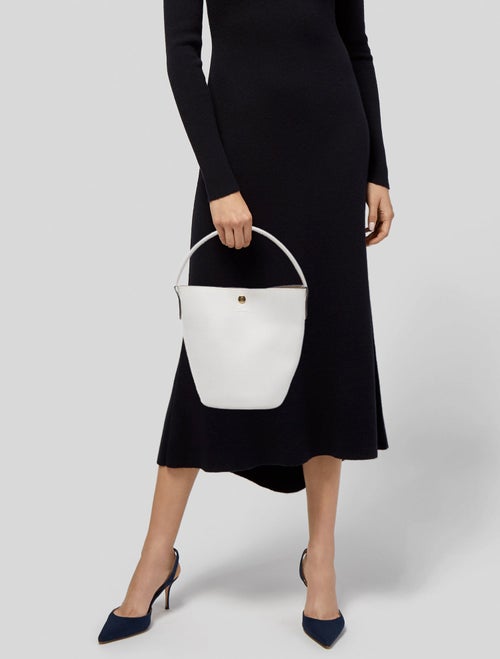 Longchamp Leather Bucket Bag