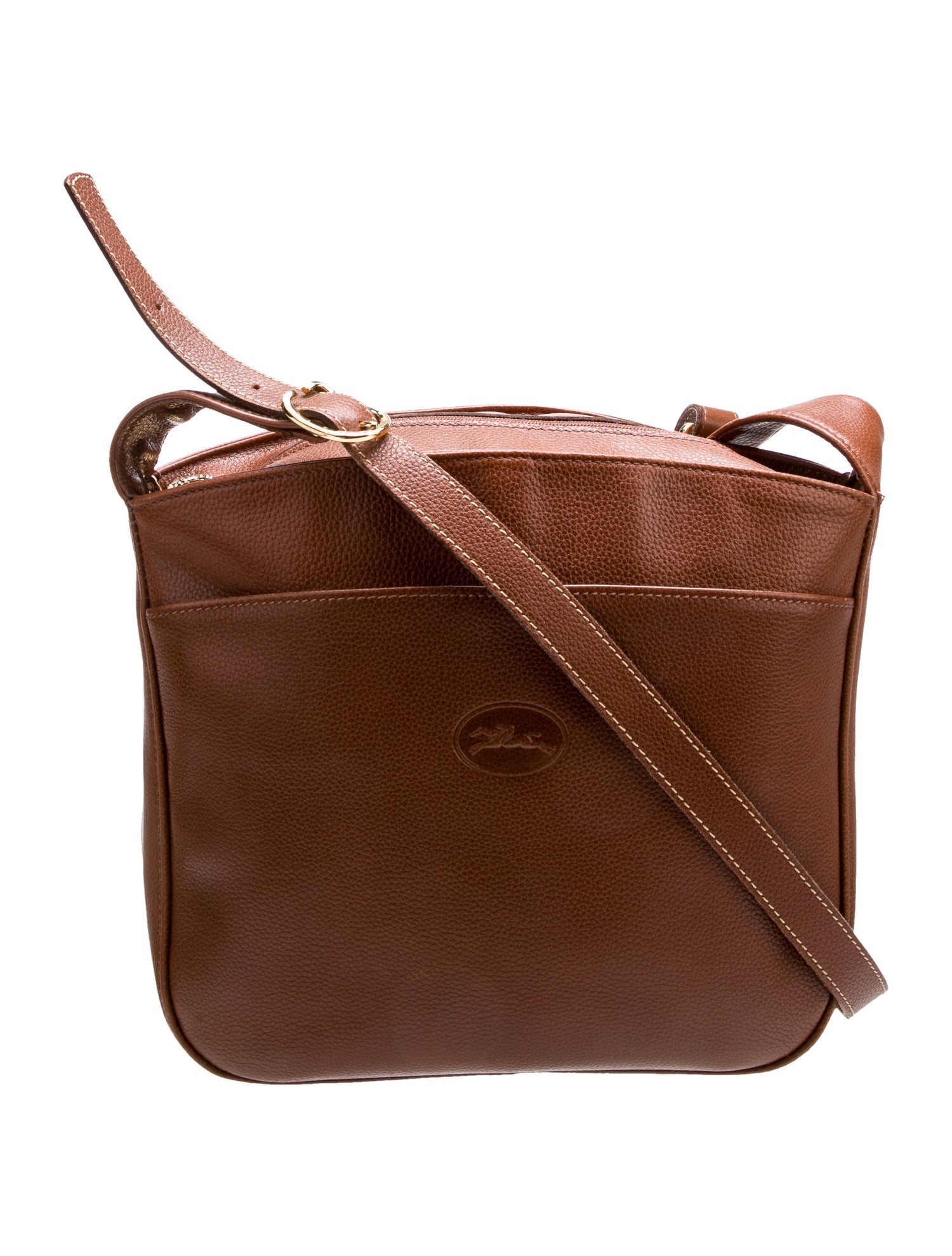 Longchamp Leather Messenger Bag