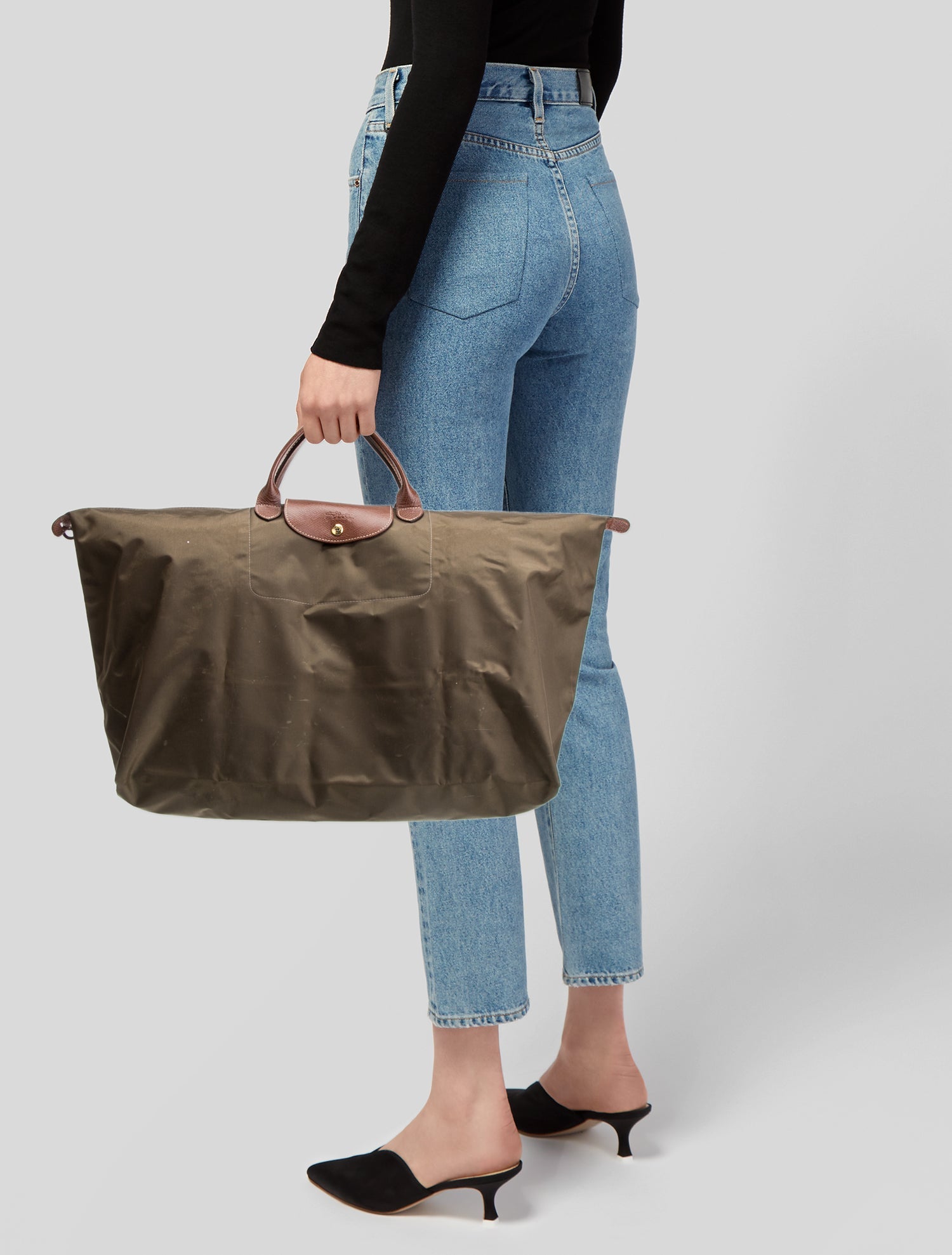 Longchamp Nylon Top Handle Bag