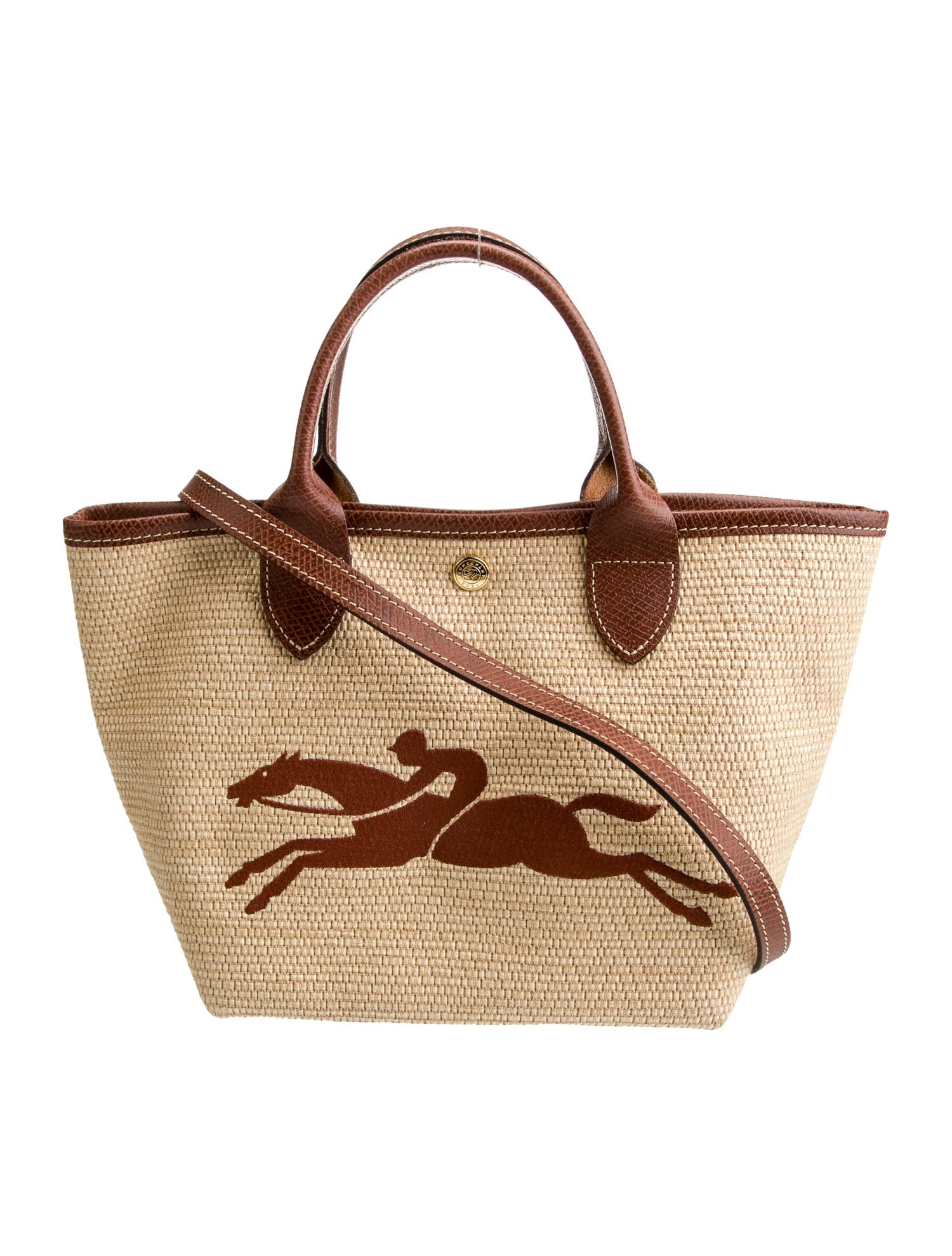 Longchamp Raffia Top Handle Bag