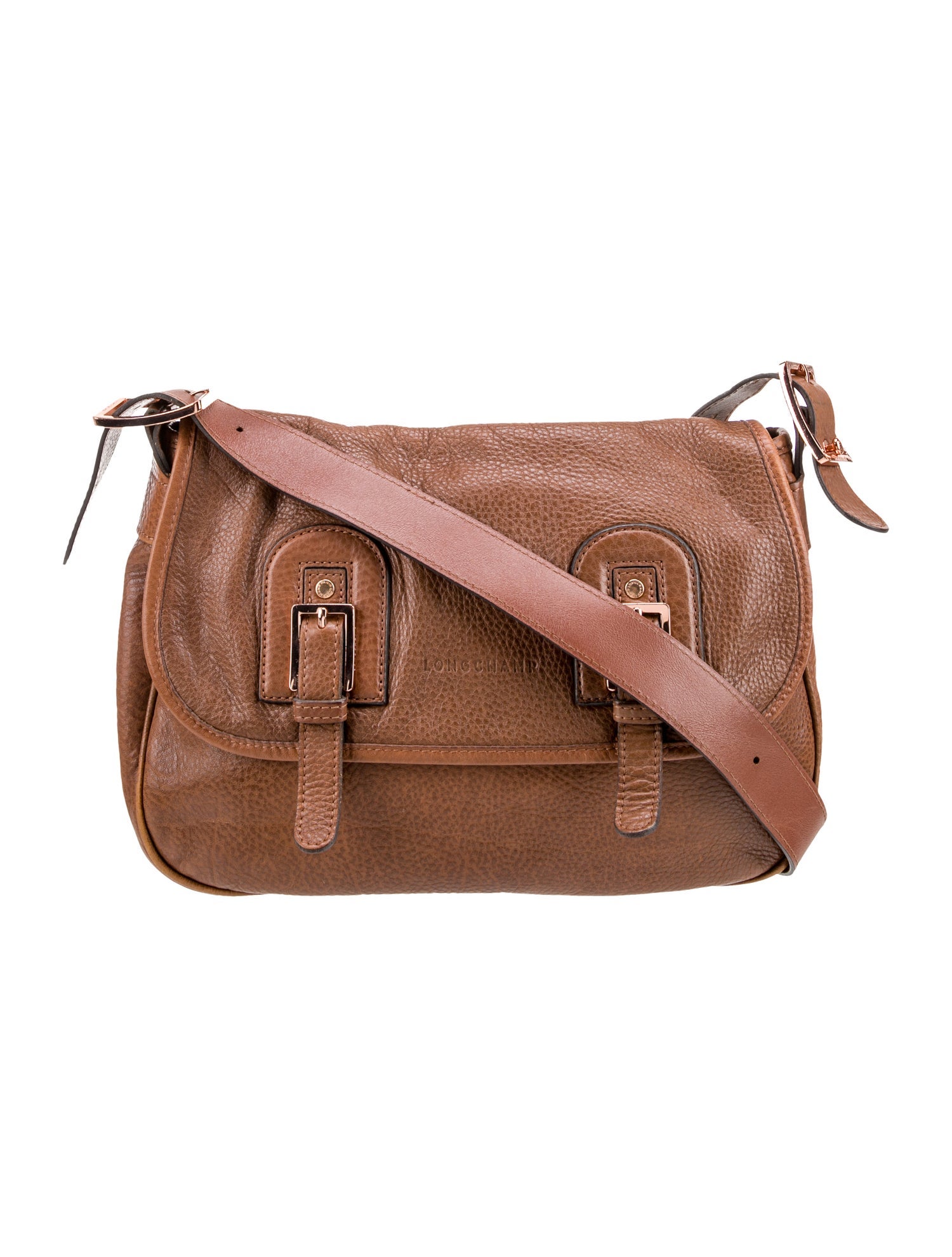 Longchamp Leather Messenger Bag