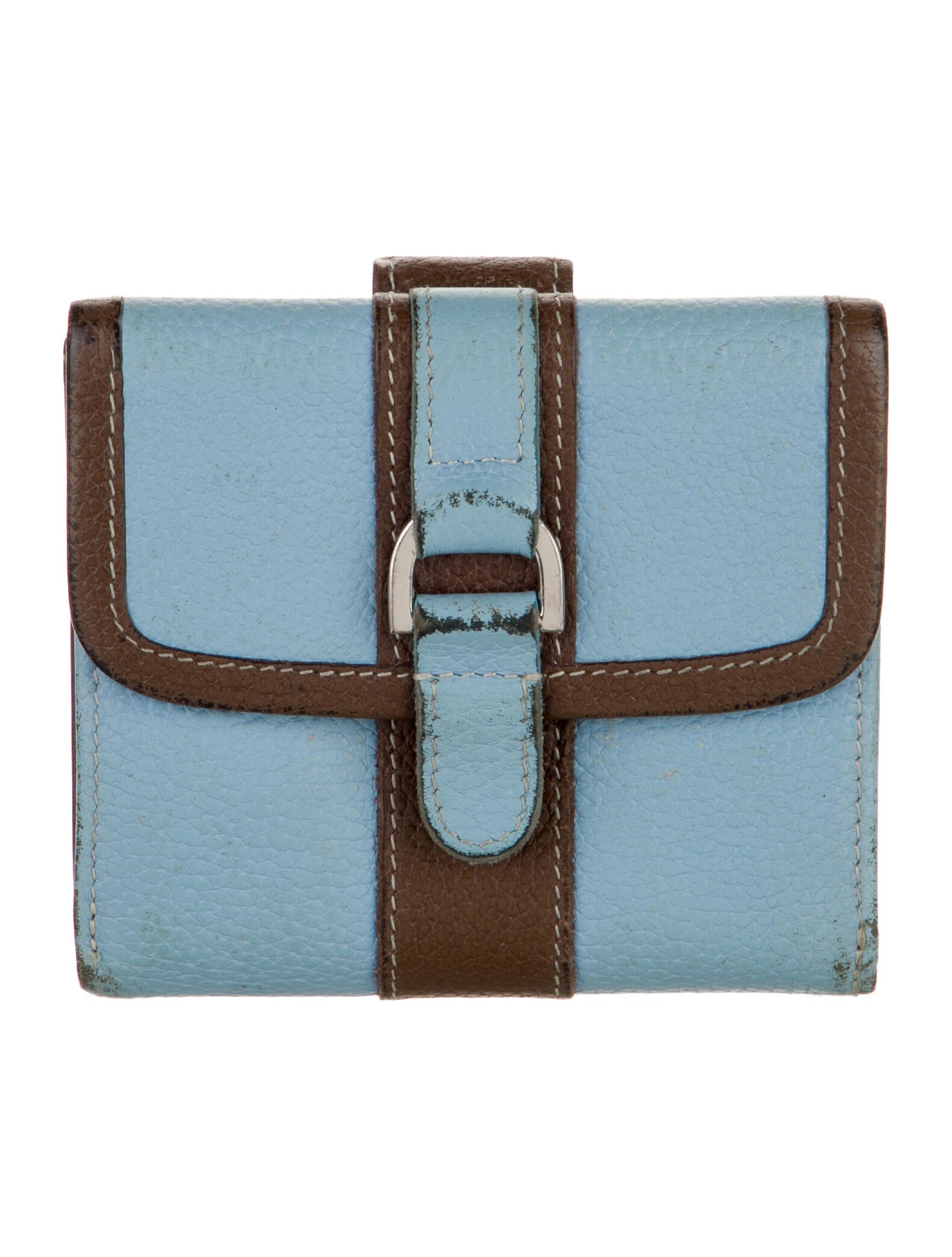 Longchamp Leather Printed Compact Wallet