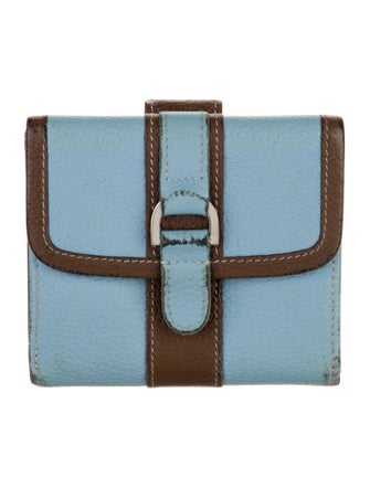 Longchamp Leather Printed Compact Wallet