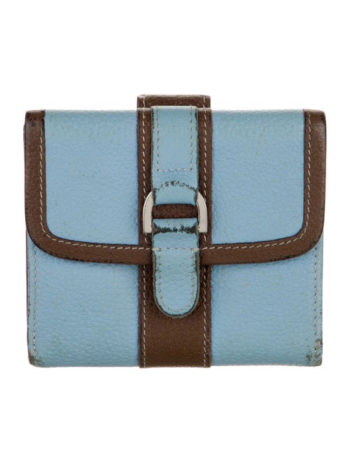 Longchamp Leather Printed Compact Wallet