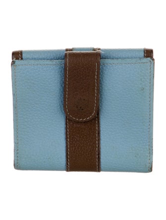 Longchamp Leather Printed Compact Wallet