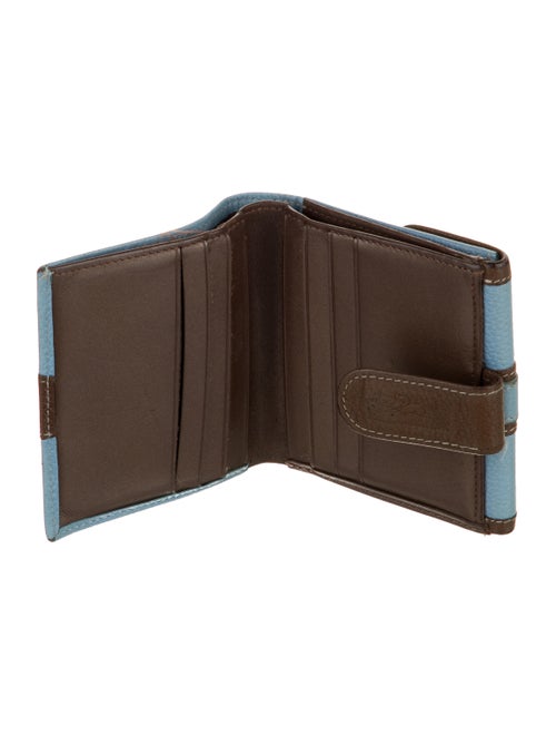 Longchamp Leather Printed Compact Wallet