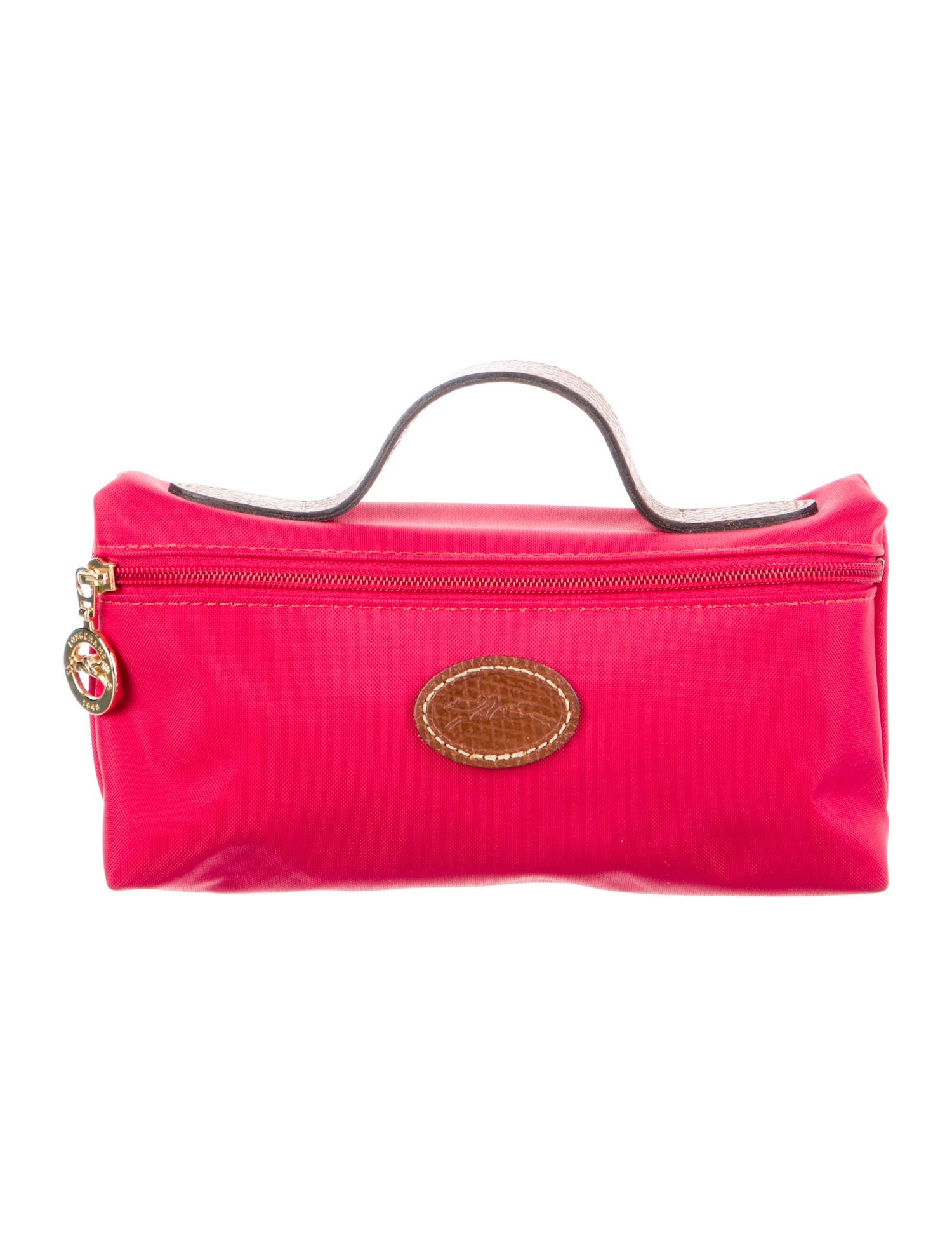 Longchamp Nylon red long champ cosmetic bag