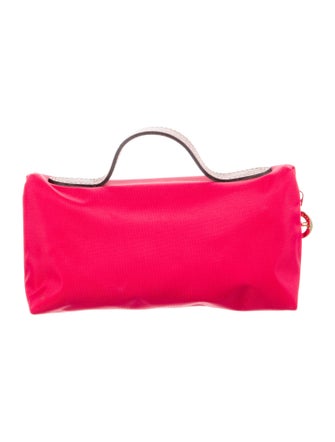 Longchamp Nylon red long champ cosmetic bag