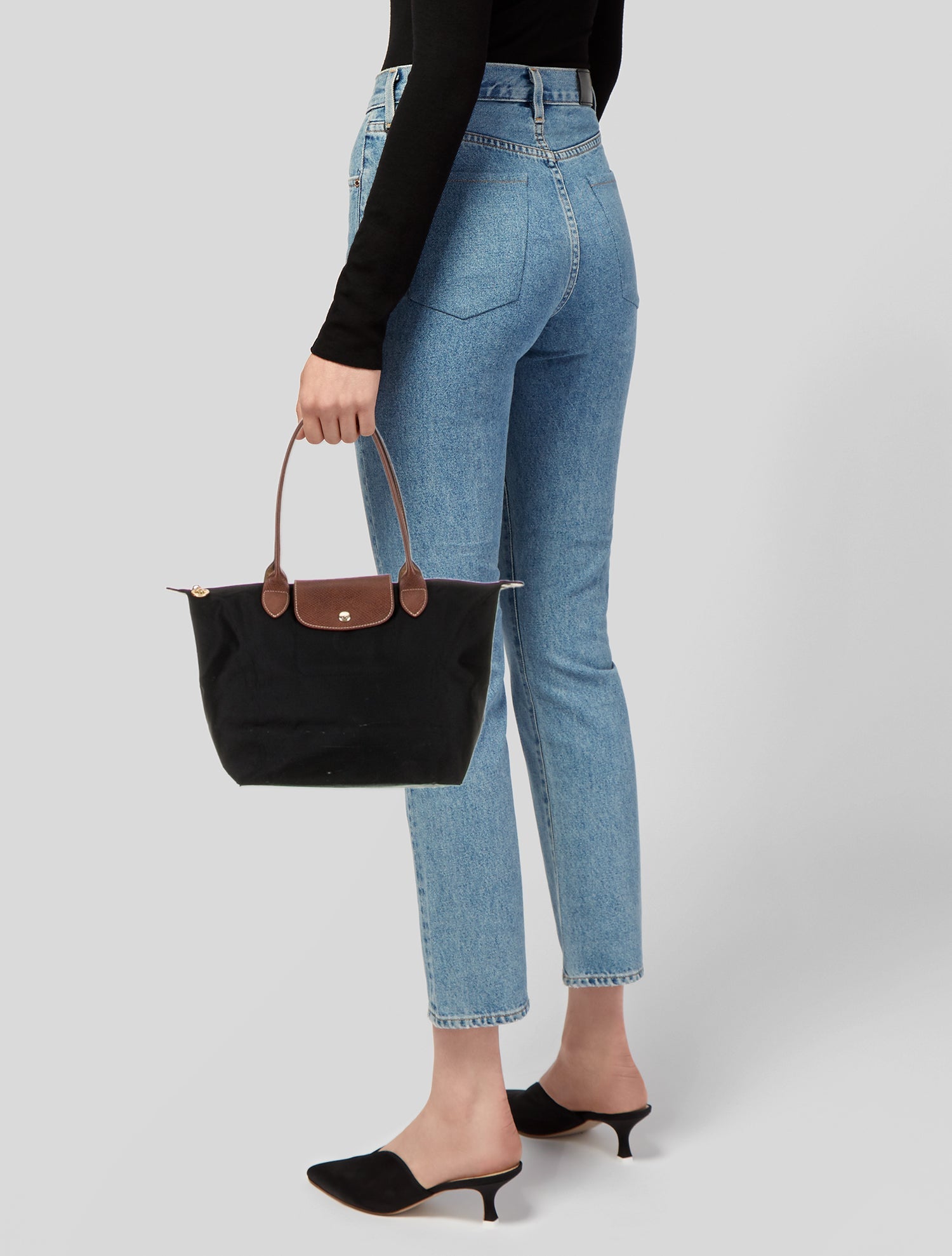 Longchamp Nylon Top Handle Bag