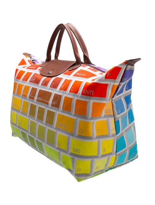 Longchamp Canvas Top Handle Bag