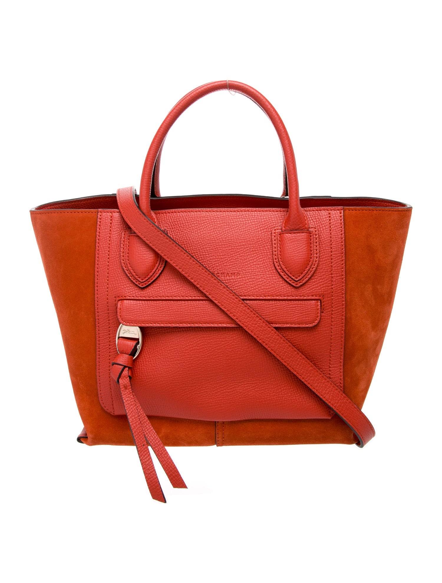 Longchamp Suede Top Handle Bag