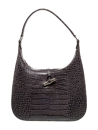 Longchamp Embossed Leather Roseau