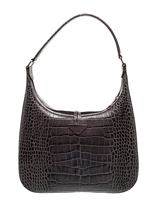 Longchamp Embossed Leather Roseau