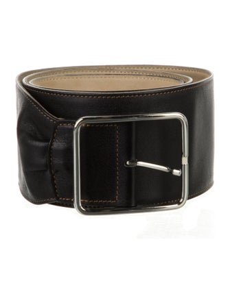Longchamp Wide Leather Belt