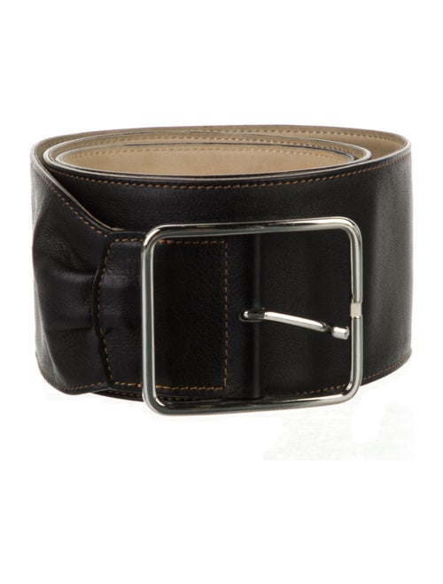 Longchamp Wide Leather Belt