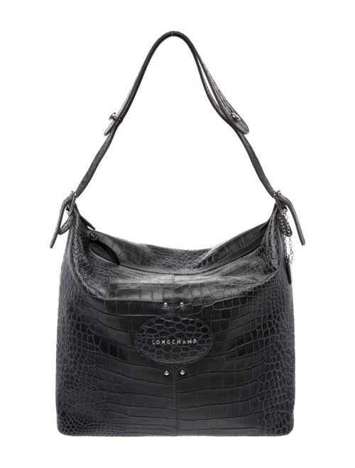 Longchamp Embossed Leather Shoulder Bag