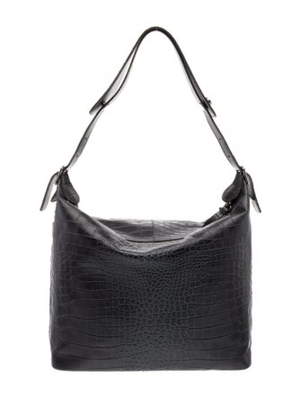 Longchamp Embossed Leather Shoulder Bag