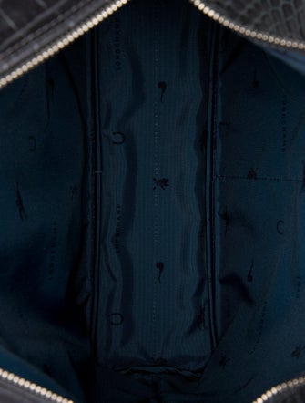 Longchamp Embossed Leather Shoulder Bag