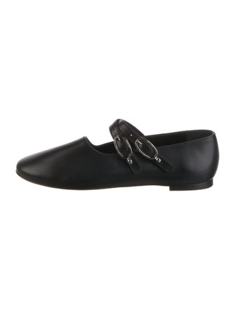 Longchamp Leather Mary Jane Flats