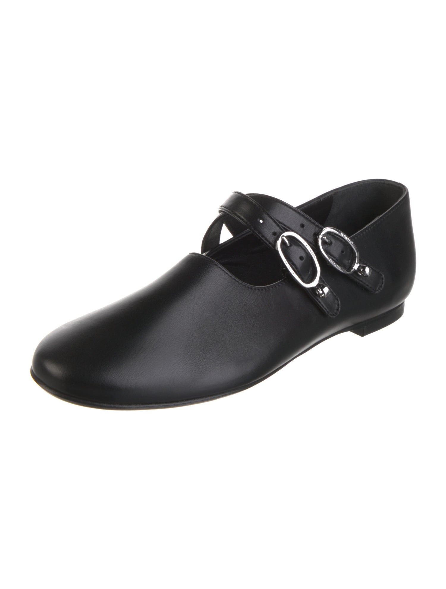 Longchamp Leather Mary Jane Flats