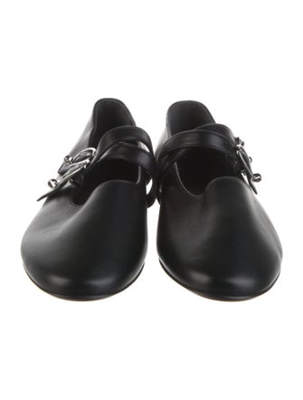 Longchamp Leather Mary Jane Flats