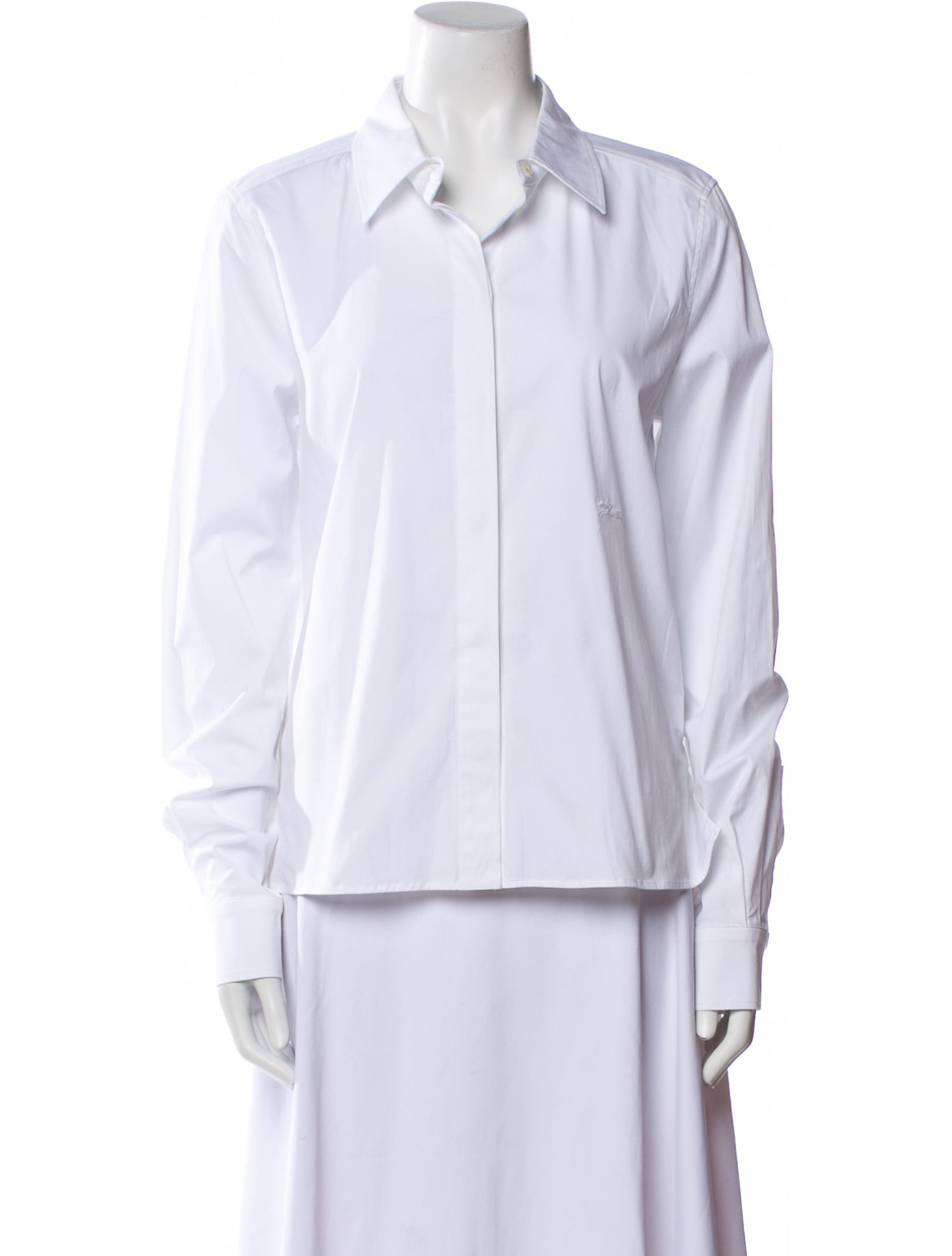 Longchamp Long Sleeve Button-Up Top w/ Tags