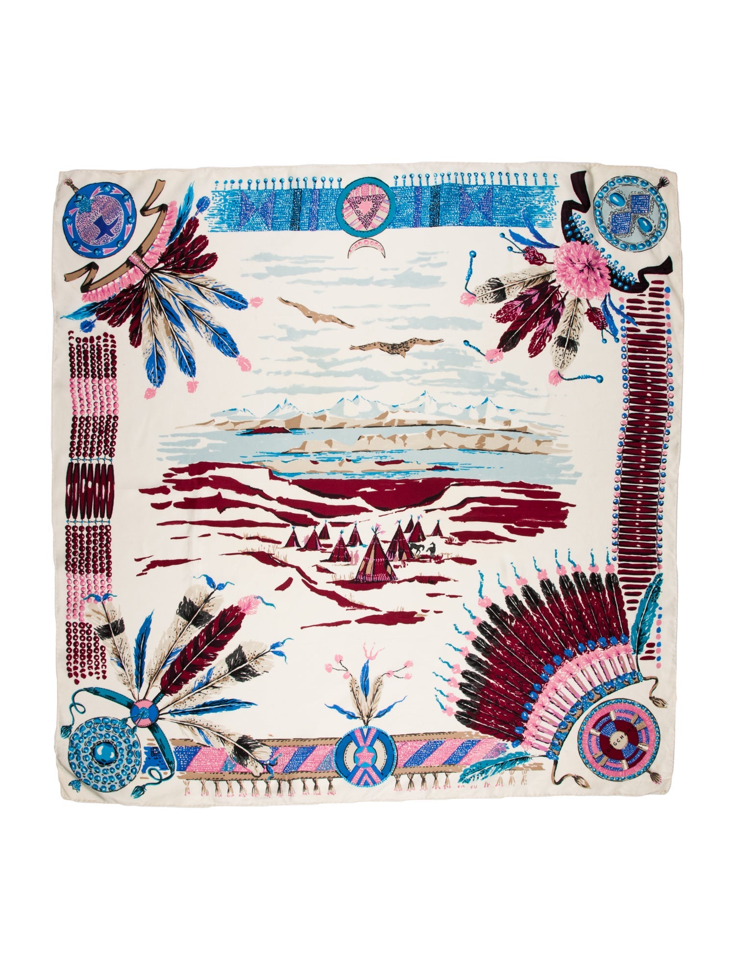 Longchamp Silk Printed Scarf