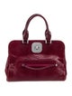Longchamp Embossed Leather Top Handle Bag