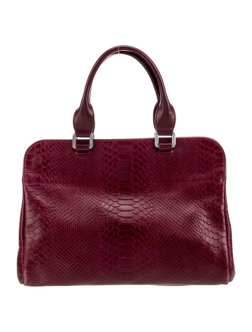 Longchamp Embossed Leather Top Handle Bag