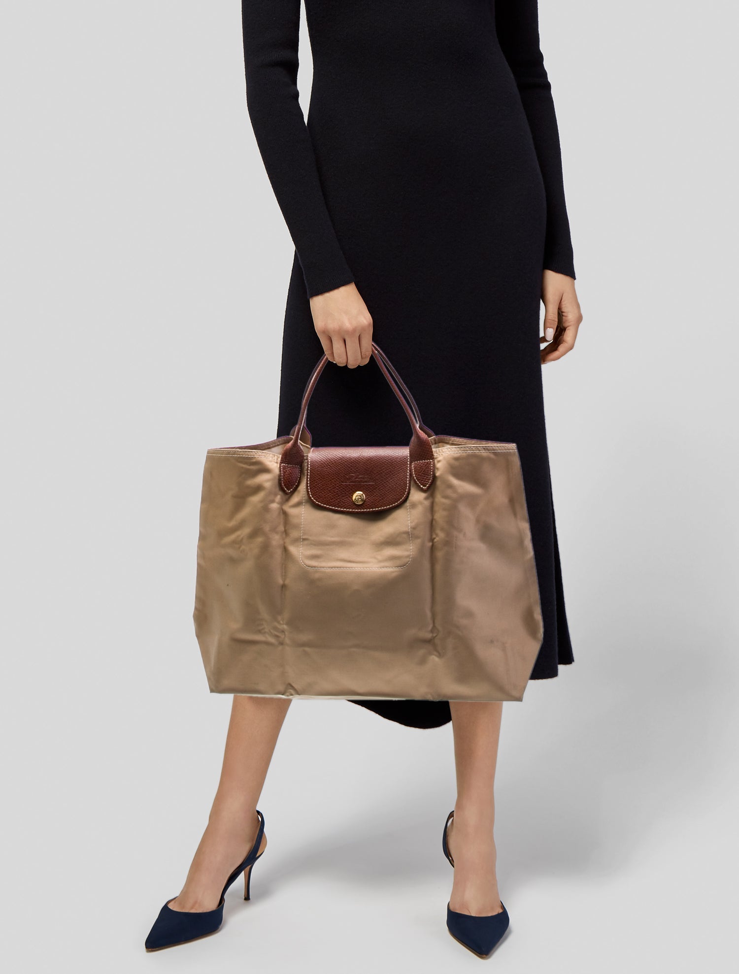 Longchamp Nylon Top Handle Bag