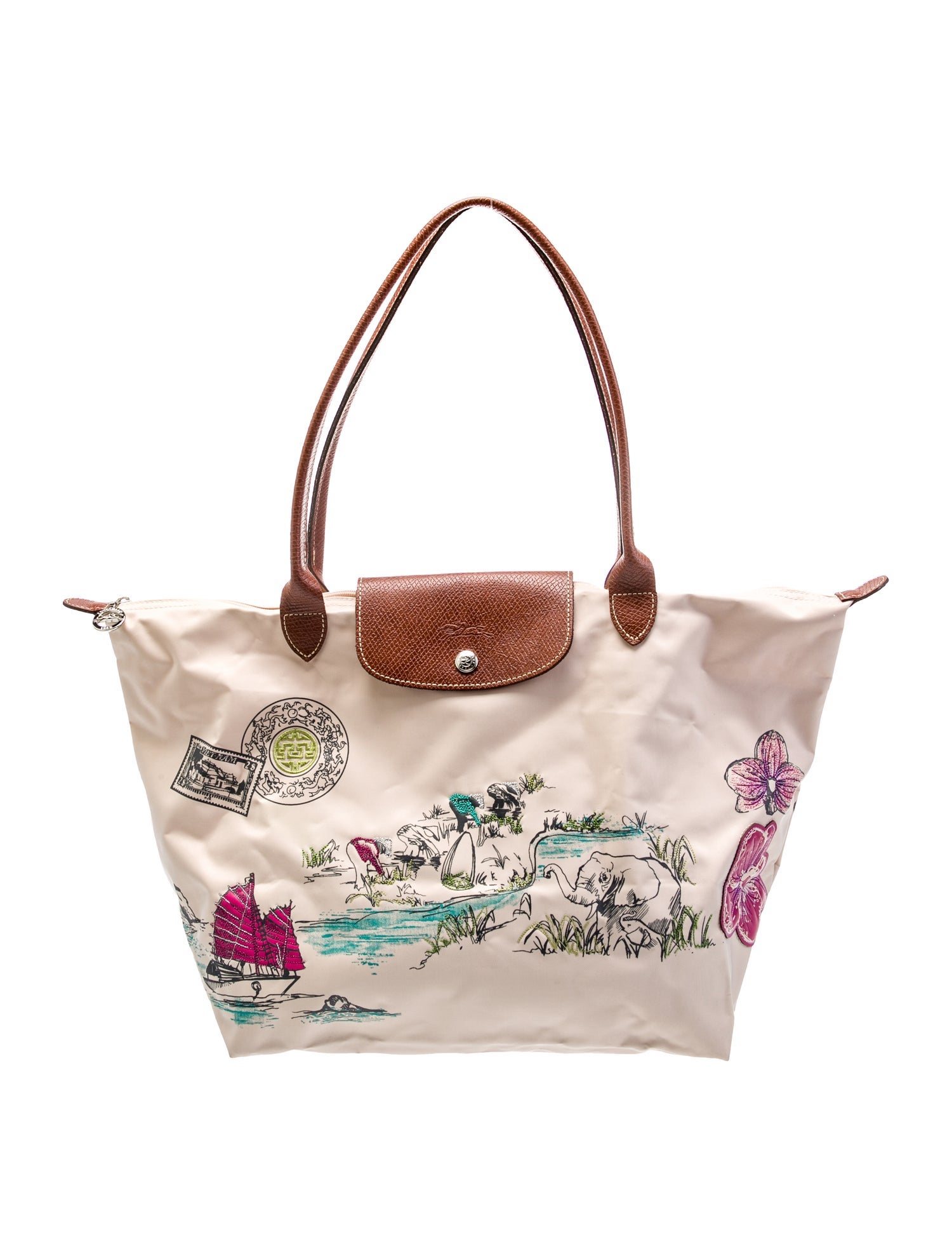 Longchamp Nylon Top Handle Bag