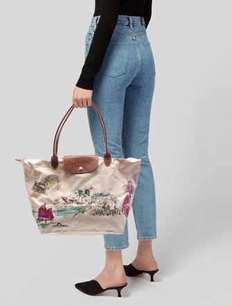 Longchamp Nylon Top Handle Bag