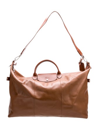 Longchamp Leather Weekender Bag