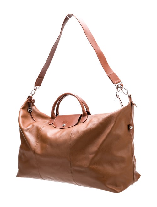 Longchamp Leather Weekender Bag