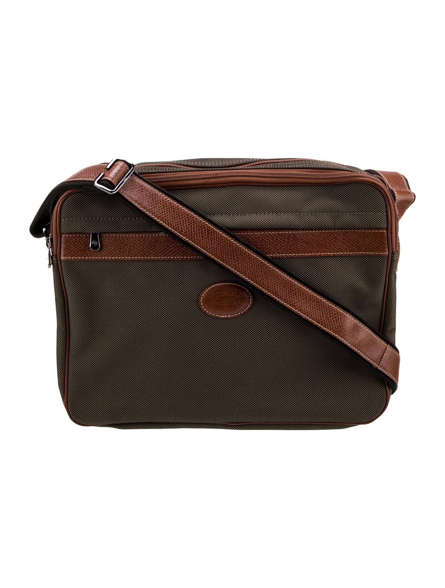 Longchamp Canvas Messenger Bag