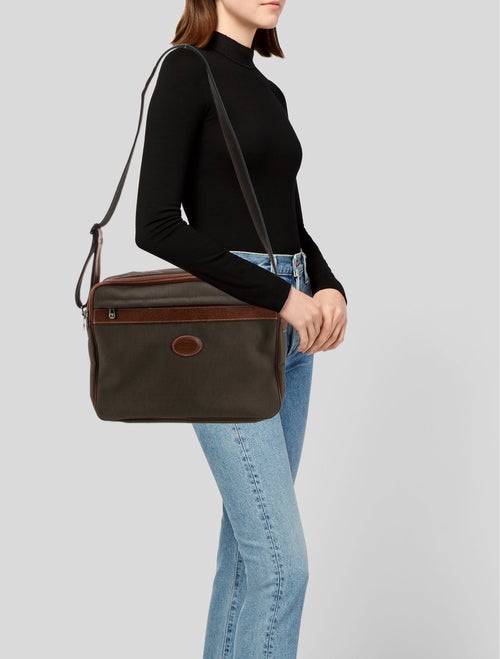 Longchamp Canvas Messenger Bag