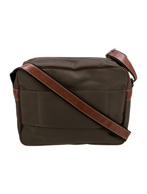 Longchamp Canvas Messenger Bag