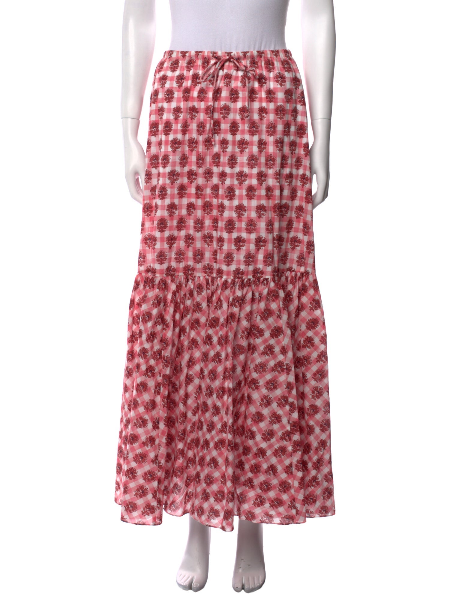 Longchamp Plaid Print Midi Length Skirt w/ Tags