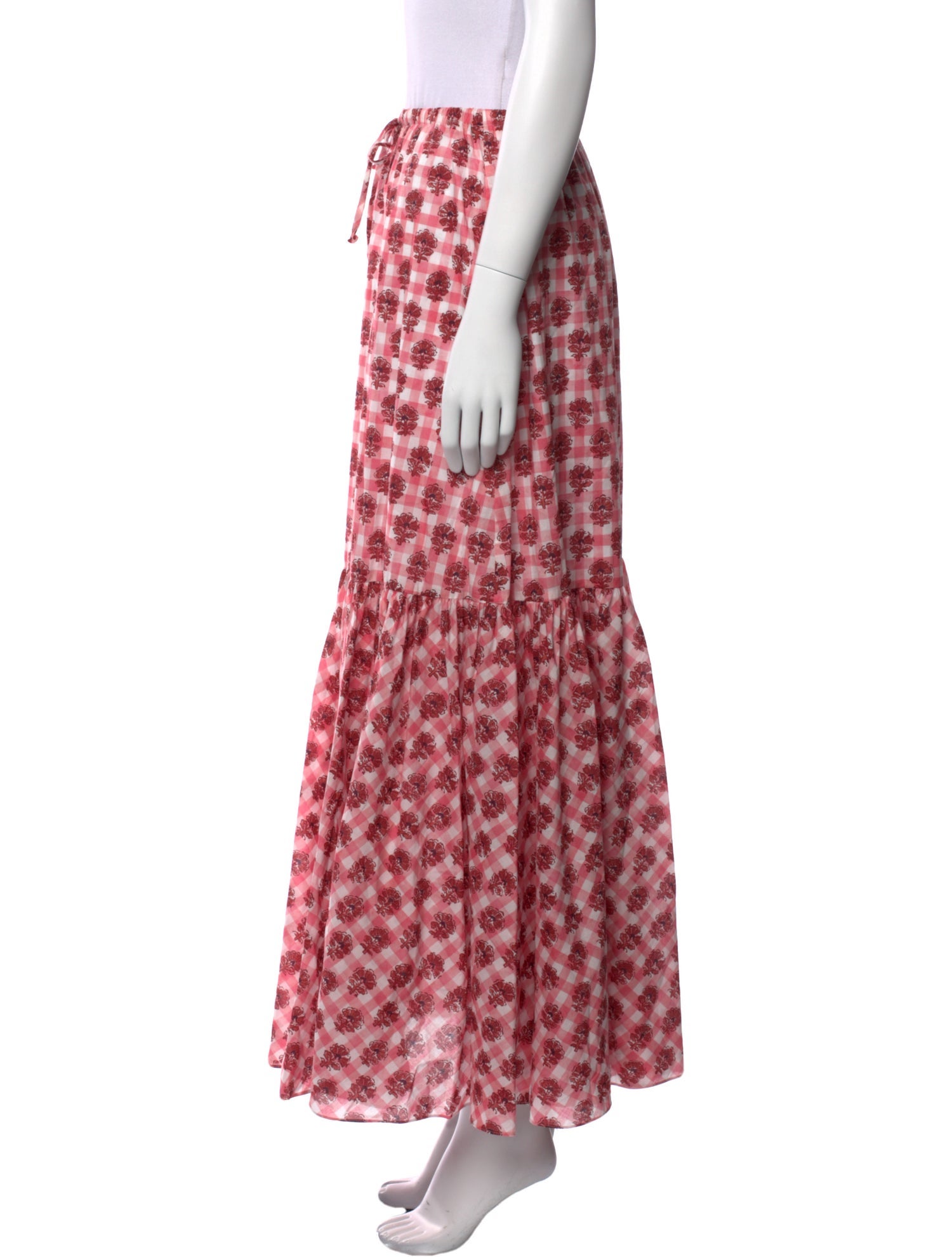 Longchamp Plaid Print Midi Length Skirt w/ Tags