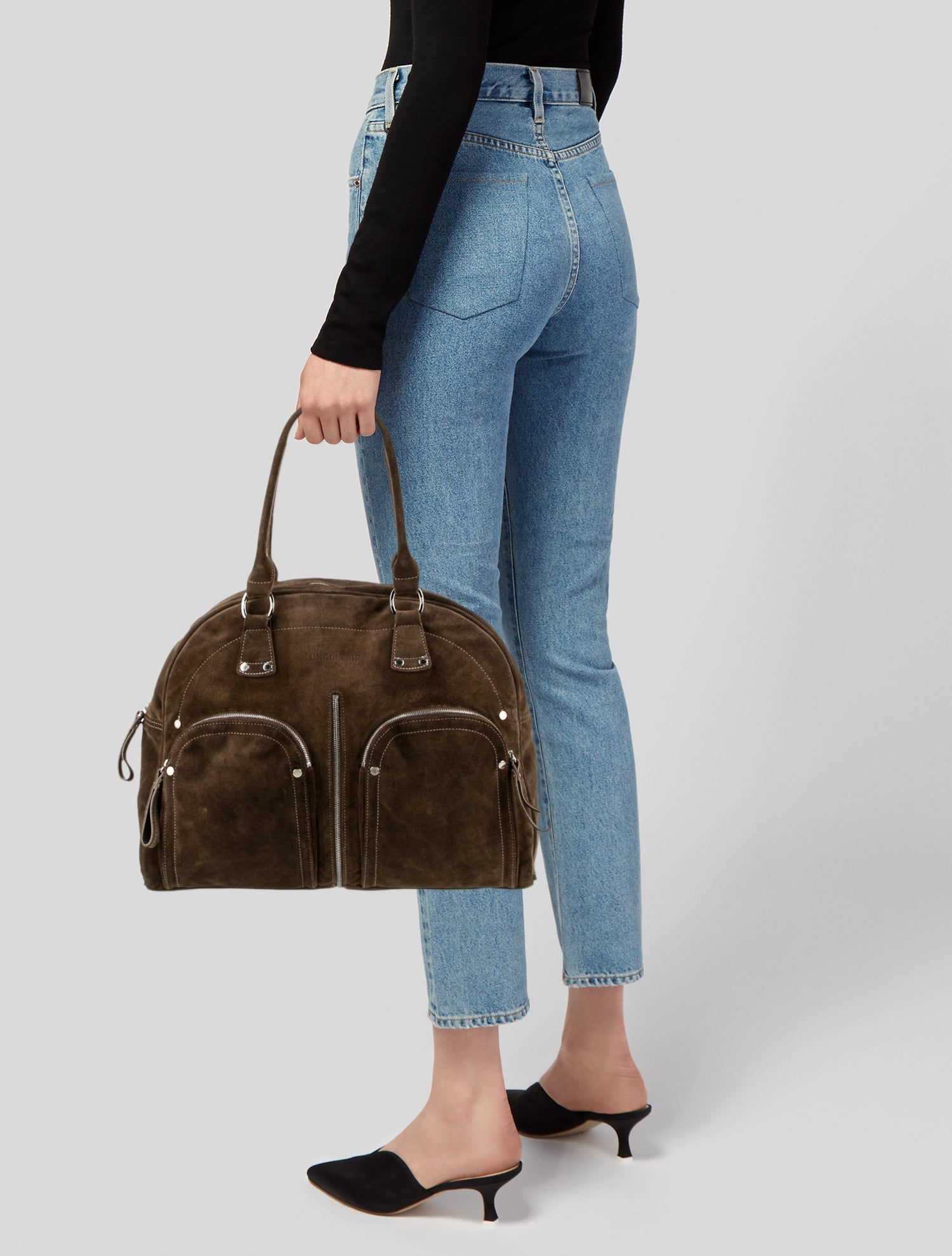 Longchamp Suede Weekender Bag