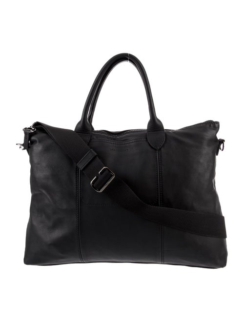 Longchamp Leather Weekender Bag
