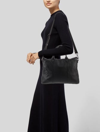 Longchamp Leather Weekender Bag