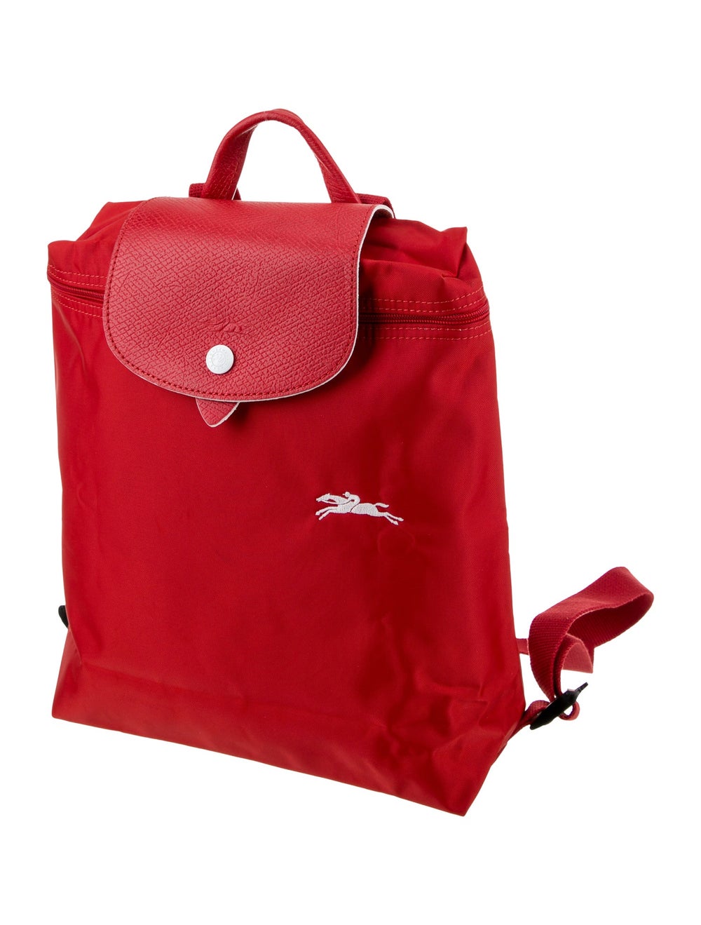 Longchamp Backpack Red Nylon Silver-Tone Hardware… - image 2