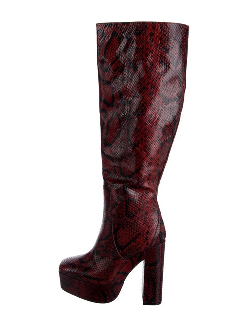 Longchamp Snakeskin Animal Print Boots