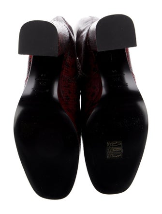 Longchamp Snakeskin Animal Print Boots