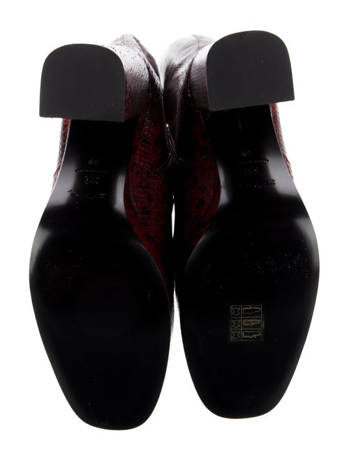 Longchamp Snakeskin Animal Print Boots