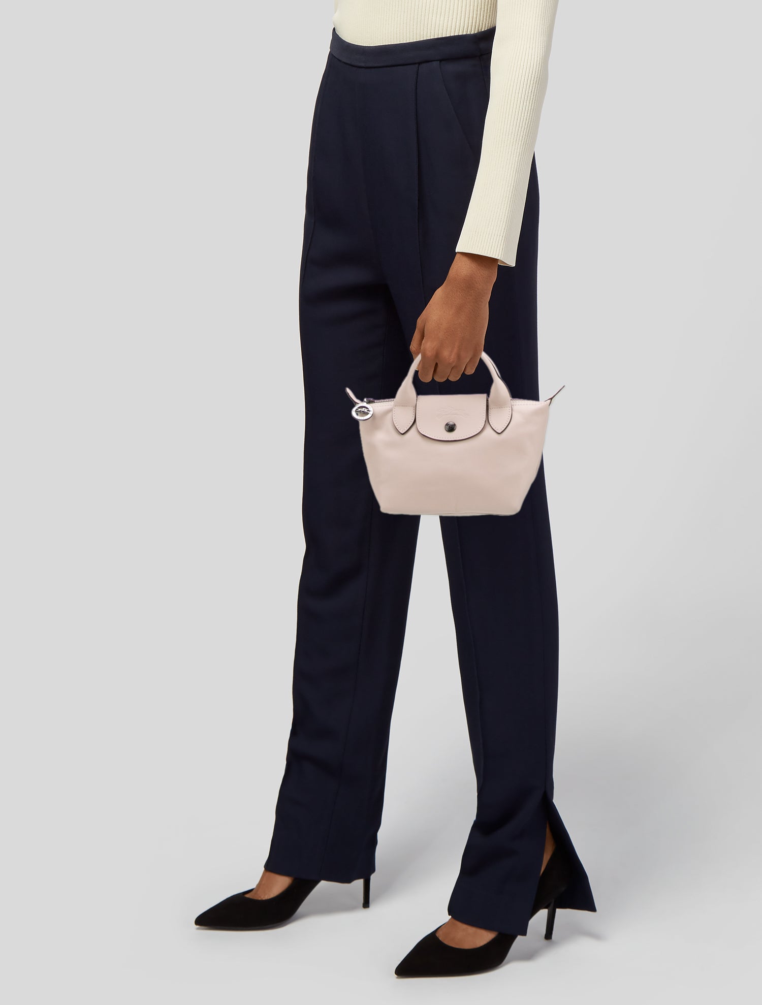 Longchamp Leather Top Handle Bag